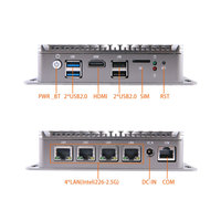PC industriel sans ventilateur EVUC Gemini Lake J4125, 4 ports 2.5Gbe I226, 16 Go DDR4, 4G LTE SIM, pour laboratoire domestique, petite entreprise, réseau, en stock