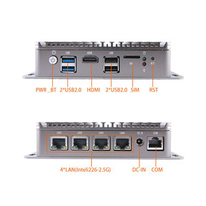 PC industriel sans ventilateur EVUC <span class=keywords><strong>Gemini</strong></span> <span class=keywords><strong>Lake</strong></span> J4125, 4 ports 2.5Gbe I226, 16 Go DDR4, 4G LTE SIM, pour laboratoire domestique, petite entreprise, réseau, en stock - Product Image 3