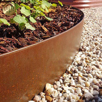 Bordes de Césped de Acero Corten para Jardín, Resistentes a la Intemperie, Modernos, de Alta Calidad, de 2 mm de Grosor, Tamaño Personalizado, Estilo Rústico, Hao Yang