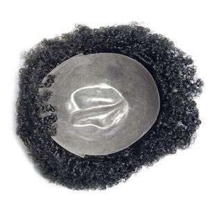 Peluca Negra Africana <span class=keywords><strong>para</strong></span> <span class=keywords><strong>Hombre</strong></span>, Postizo Masculino Atractivo, 100% Cabello Humano Virgen Natural, Base de Poliuretano, Cabello Afro Rizado, <span class=keywords><strong>para</strong></span> Uso Diario y Fiestas - Product Image 4