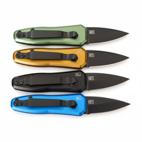 Couteau de camping pliable multifonctionnel KS 7500 en acier inoxydable avec manche en aluminium, personnalisable OEM/ODM, pour activités de plein air et EDC