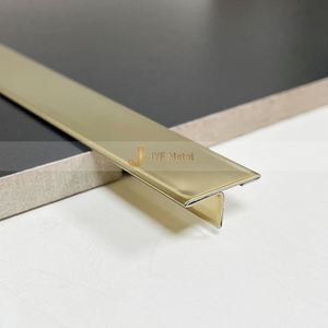 M147 JYFMETAL Brand 304 Stainless Steel Metal Tile <b>Trim</b> Wall Furniture <b>Door</b> Decoration Apartment Use T Shape Profiles Waterproof - Product Image 2