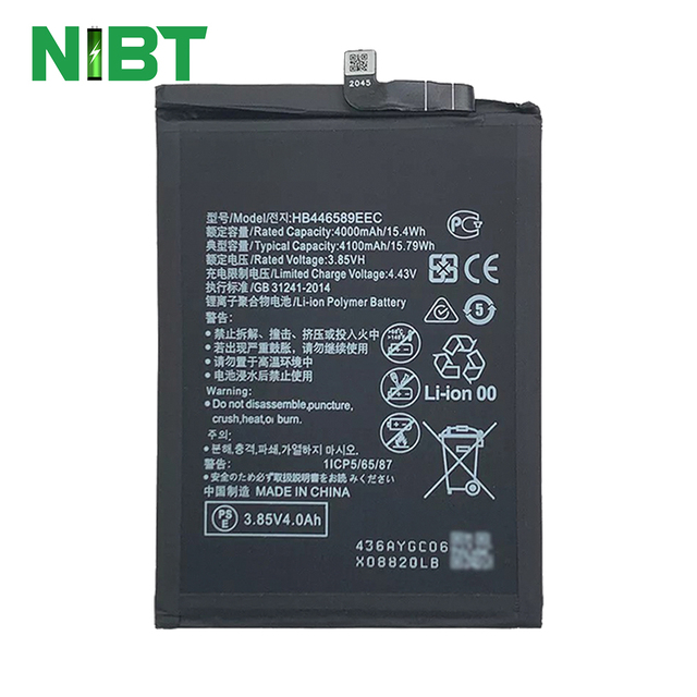 NIBT Wholesale HB446589EEC 4.43V 4000mAh 15.79Wh Lithium Mobile Phone Battery for HUAWEI Nova6 4G/HonorV30Pro 5G