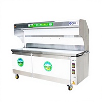 Station de cuisson de cuisine sans conduit avec purificateur d'air ESP pour friteuse, plancha, barbecue, wok, friture profonde, hamburgers, steaks