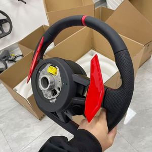 Volant en cuir pleine fleur pour véhicules de tourisme en stock : A3, S3, RS3, A4L, A5, S5, RS5, A6L, A7, S7, RS7, Q2L, Q3, Q5, Q5L, Q7, <span class=keywords><strong>TT</strong></span>, TTS, Coupé, <span class=keywords><strong>Roadster</strong></span>, <span class=keywords><strong>RS</strong></span> - Product Image 5