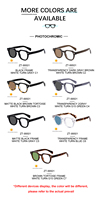 Lunettes de soleil photochromiques UV400 Partagas, style rétro, avec logo personnalisé, branches souples carrées, pour femmes et hommes