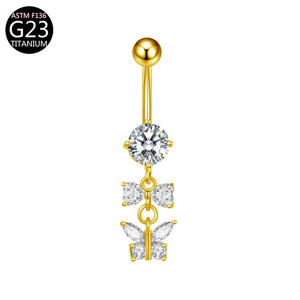 पीतल के भेदी गहने कमल के साथ एस्टम f136 टाइटेनियम टाइटेनियम टाइटेनियम - Product Image 5