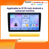 Autoradio Android Podofo 9 pouces 4+64G Écran IPS Double Din Stéréo de voiture Carplay Android Auto WiFi GPS DSP FM RDS Autoradio Universel