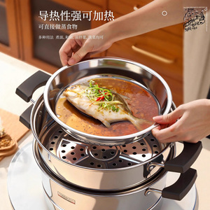 Assiette ronde en acier inoxydable de marque Baichang, finition miroir épaissie 304, pour usage domestique et commercial - Product Image 4