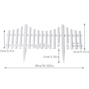 Hot Bán Picket Hàng Rào Nhựa Trắng Edgings Vườn Picket Biên Giới Thuận Tiện Nhỏ Vườn Hàng Rào - Product Image 2