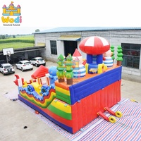 WODI Plato Château gonflable commercial en bâche PVC pour activités scolaires et de carnaval