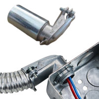 Connecteur à compression à 90 degrés 3/4'' en zinc moulé sous pression, raccord de conduit de type collier pour épissure de câble BX MC AC