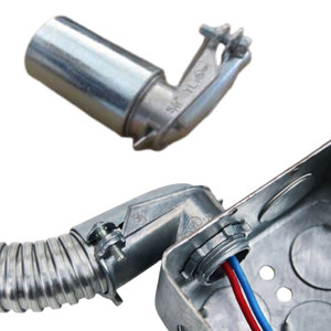 Connecteur à compression à 90 degrés 3/4'' en zinc moulé sous pression, raccord de conduit de type collier pour épissure de câble BX MC AC - Product Image 4