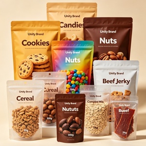 Custom Printed <b>Biodegradable</b> Home Compostable Kraft <b>Paper</b> Pouch PBAT Liner Zipper Top Organic Food Packaging Eco Friendly Bulk - Product Image 3