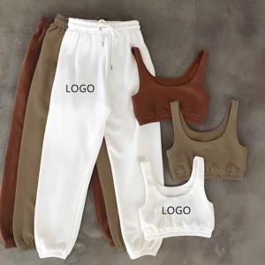 Conjunto Deportivo de Gimnasio para Mujer: Top Corto, Pantalones con Cordones, Traje Casual, Ropa Deportiva de Secado Rápido, Leggings de Yoga - Product Image 1