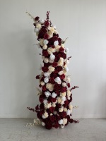 Fleurs artificielles personnalisées OEM ODM pour arche de toile de fond, roses roses pour décoration de mariage et d'événements