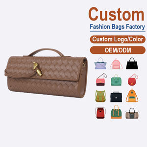 Premium Top-layer Genuine Leather Bag Handmade Woven Silhouette Elegant Women's Luxury Fashion Shoulder Crossbody Bag OEM - Product Image 2