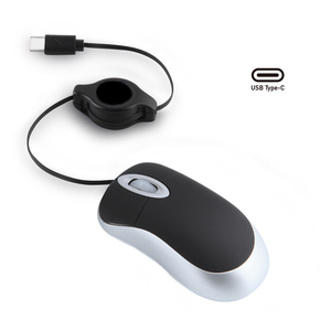 Mini có dây <span class=keywords><strong>USB</strong></span> C Loại C có thể thu vào cáp quang du lịch chuột cho Macbook và tất cả các loại C các thiết bị - Product Image 1