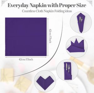 Wholesale 100% Polyester Reusable Crocheted <b>White</b> Hotel Wedding Restaurant <b>Table</b> Napkins Dinner Napkins - Product Image 4