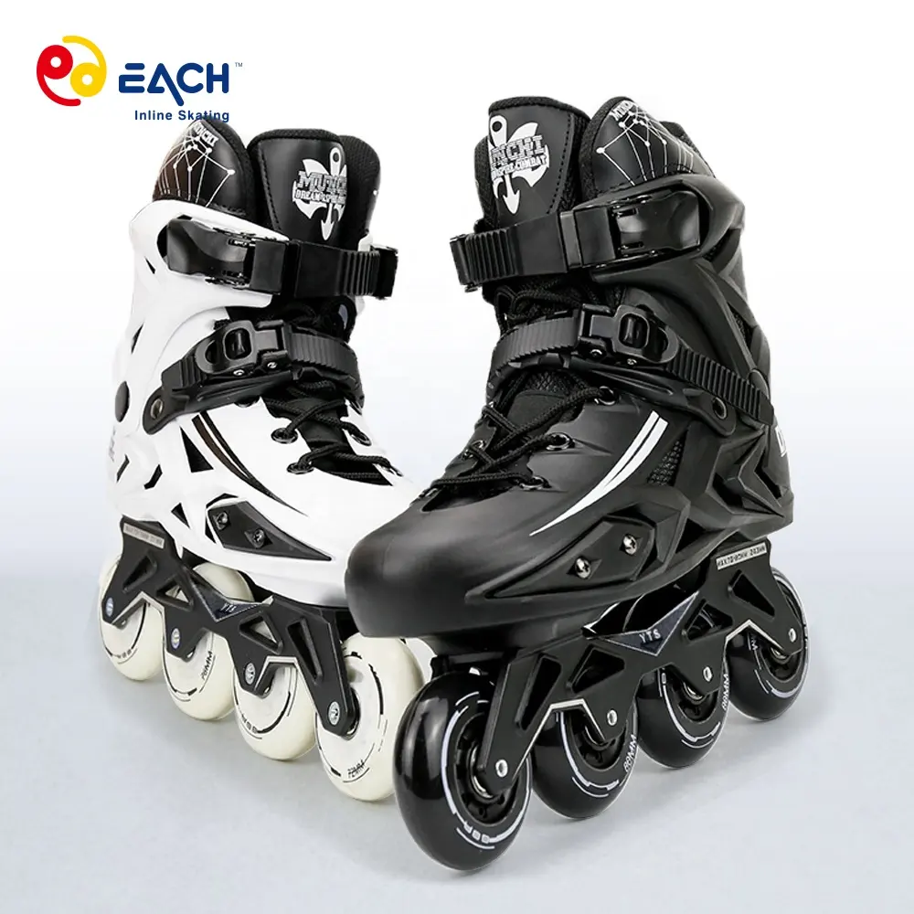 Cada uno vende al por mayor patines de ruedas de Slalom profesionales, zapatos de skate personalizados en línea de 4 ruedas, zapatos de patinaje de estilo libre para patinadores adultos