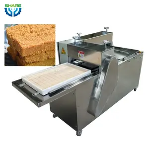 Very small peanut hard candy brittle cutter cereal chocolate bar making cutting machine