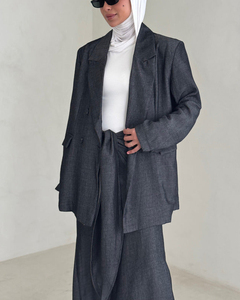 Khiêm tốn thời trang 2 pcs Tops và váy co ORD Set hồi giáo phụ nữ văn phòng mặc Blazers - Product Image 2