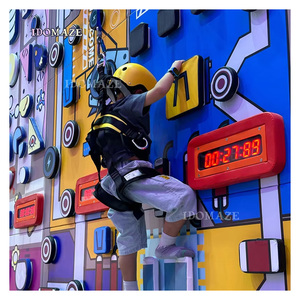 डिजाइन किए गए फाइबरग्लास रॉक क्लाइम्बिंग दीवार बच्चों और वयस्कों के लिए इनडोर खेल का मैदान - Product Image 1