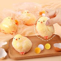 Jouet à presser en caoutchouc souple Poussin de Pâques pour enfants, anti-stress, décompression, cadeau sensoriel, en PVC et TPR, sûr, mignon, jouet à pincer