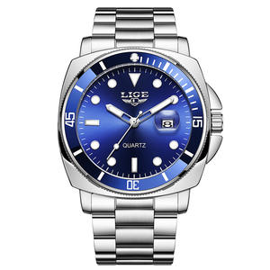 Montre Homme de Luxe Sport Quartz Affaires LG89155 Bracelet en Cuir Noir Date Facile à Lire Cadeau pour <span class=keywords><strong>Mari</strong></span> Père Anniversaire - Product Image 6