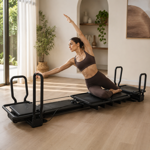 Machine de Pilates <span class=keywords><strong>Micro</strong></span> Reformer en alliage d'aluminium pour usage commercial, domestique ou en studio, pour l'entraînement du tronc - Product Image 4