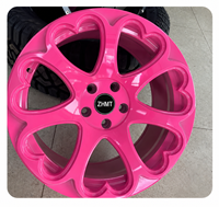 Jantes en alliage forgées sur mesure de style cœur rose 15-19 pouces pour MINI Cooper Beetle Fiat 500 Smart Fortwo 4x100 4x108 5x112