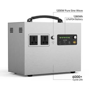 Centrale Électrique Portable Intelligente 2026 D1200 1200W 1280Wh, Générateur Solaire à Charge Rapide 6000 Cycles pour Maison & Camping - Product Image 1