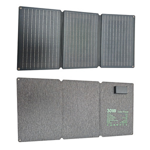 Hongji Foldable <b>Solar</b> <b>Panel</b> 30W 18V <b>USB</b> Type-C Dual Port Outdoor Portable Charging - Product Image 3