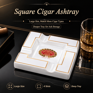 Cendrier carré en céramique <span class=keywords><strong>noir</strong></span> et blanc de style classique Monte, 4 calibres larges, pour la décoration de la maison, du <span class=keywords><strong>restaurant</strong></span> et de l'hôtel - Product Image 2