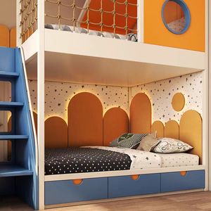 Cama Alta y Baja JINS, Cama Litera Tipo Casa de Árbol, Cama de Dos Niveles con Madera Real para Sala de Estar o Habitación <span class=keywords><strong>Infantil</strong></span> - Product Image 5
