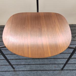 Silla de estilo nórdico con estructura de madera y metal. Silla de comedor con respaldo Silla de ocio industrial para el hogar Muebles minimalistas modernos - Product Image 5