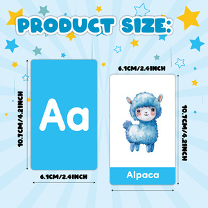 Cartes mémoire éducatives pour la petite enfance (4-6 ans) : Apprenez les lettres et les formes en anglais – Style <span class=keywords><strong>aquarelle</strong></span>, dessin animé - Product Image 3