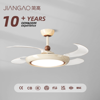 Ventilateurs de plafond intelligents rétractables invisibles JianGao de haute qualité, 42 pouces, sans pales, avec lampe LED et télécommande pour la maison