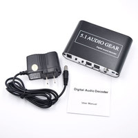 Convertidor Digital Coaxial/Toslink DTS/AC3 a RCA Analógico, Decodificador de Audio 5.1, Reproductor Multimedia USB con USB