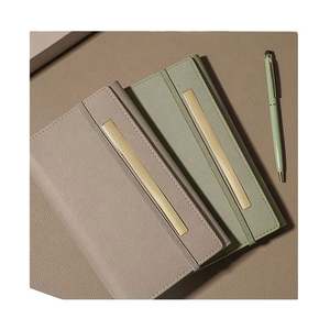 8x11 Carpeta de papel clip <span class=keywords><strong>agenda</strong></span> A5 80gsm 100gsm pu cuaderno de cuero con bolígrafo - Product Image 1