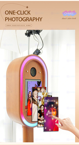 Gỗ sơn Retro <span class=keywords><strong>Ipad</strong></span> 12.9 13 inch DSLR máy ảnh in ấn ngay lập tức photobooth cho các bên/sự kiện gian hàng ảnh cổ điển vỏ kim loại - Product Image 3