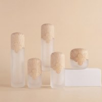 Ensemble de beauté de luxe en forme de trèfle à quatre feuilles, crème pour les yeux, lotion, eau, pots en verre de qualité supérieure, impression à l'écran, capacité de 120 ml