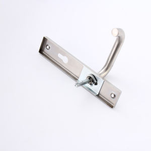 Maniglia per <span class=keywords><strong>Porta</strong></span> in Legno con Serratura in Acciaio Inox dal Design Semplice su Piastra - Product Image 3