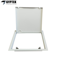 GYPTEK ADS-3002 Panneau d'accès moderne en acier avec ouverture par bouton-poussoir, ignifuge, pour grille de plafond d'hôtel 300x300 mm