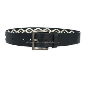 Ceinture d'équitation en cuir véritable à boucle à ardillon personnalisable de haute qualité, vente chaude, unisexe, ceinture en cuir pour l'équitation et le polo - Product Image 5