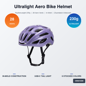<span class=keywords><strong>Casque</strong></span> de vélo 28 aérations couleur caméléon pour adulte avec lumière arrière rechargeable, <span class=keywords><strong>casque</strong></span> de cyclisme route VTT OEM ODM - Product Image 1