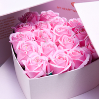 Vente chaude, boîte à fleurs carrée décorative en papier cartonné de luxe personnalisée en gros