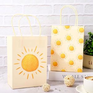 Light Yellow Boho Sunshine <b>Paper</b> <b>Gift</b> <b>Bags</b> With Handles Candy Goodie Treat <b>Bags</b> for Birthday Celebration Themed Party Supplies - Product Image 5