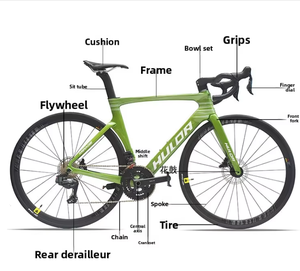 HULDA MIRAGE Phantom 700C Carbon Fiber Road Bike Electronic <b>Gear</b> Shift Internal <b>Cable</b> Routing Hydraulic Disc Brakes 24-Speed - Product Image 4