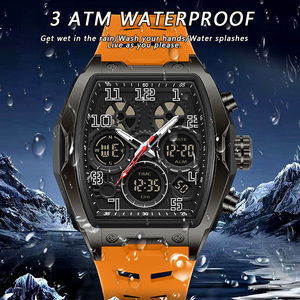 Reloj Deportivo Digital Multifunción Sanda 6266 con Forma de Barril, Pantalla Dual, Cronógrafo Luminoso, Reloj de Pulsera Electrónico - Product Image 5